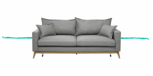 canapé cocon nordique gris